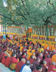 Outdoor ceremony of monks