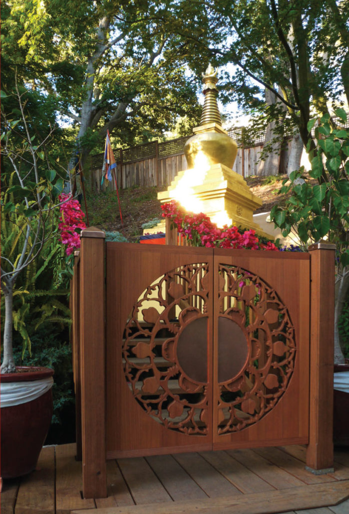 Gateway entrance to the newly renovated Nyingma Institute Stupa